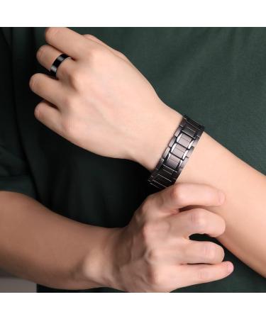 Jecanori 3X Ultra Strength Magnetic Bracelet for Men | Titanium Steel with 57 Magnets | Adjustable Wristband with Free Tool | Gift Box Included | G-grey - Buy Online on GoSupps.com