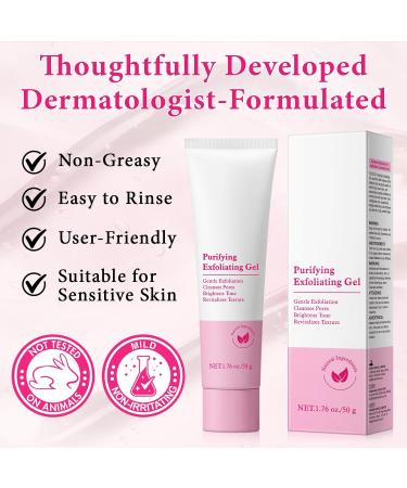 Purifying Exfoliating Gel Face Facial Exfoliator Cleanser Gentle Face Scrub Exfoliating Gel Purifying for Facial & Body Deep Cleansing Regulates Water & Oil Balance Smoother & Softer 1.76 Fl Oz - Buy Online on GoSupps.com