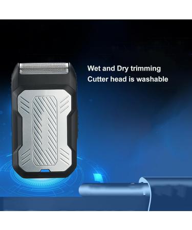 2 in 1 Electric Foil Beard Trimmer USB Rechargeable with Removable Cutter Head Dynamic Floating Cutter Convenient Pop Up Sideburn Trimmer for Bald Type C Fast Charging - Buy Online on GoSupps.com
