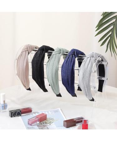 LOVNFC Headband Holder  Headband Organizer Acrylic Clear Hairband Hair Hoop Display Stand with 2 Thin Headbands for Girls Women clear-hollow-5sticks - Buy Online on GoSupps.com
