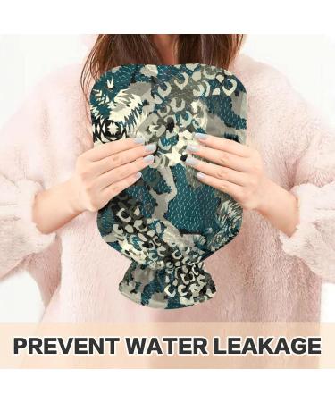 Leopard Print Hot Water Bottle & Velvet Cover | 2L Heat Pocket for Neck & Shoulder Relief | PVC Hand & Foot Warmer - International Shipping - Buy Online on GoSupps.com