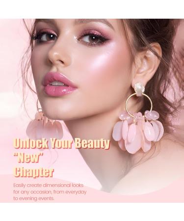Palette de livres de maquillage | avec illuminateur et clat - Blush et palette de fards paupi res | pour femme pour anniversaire Saint-Valentin voyage vacances f te camping sc ne ext rieure - Buy Online on GoSupps.com