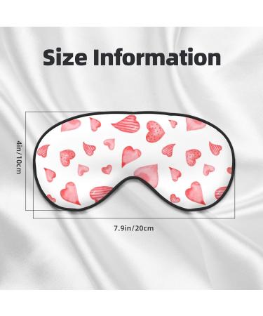 Adjustable Pink Hearts Sleep Mask | Soft Double-Sided Eye Covers for Comfortable Sleep & Reduced Eye Edema | International Shipping - Buy Online on GoSupps.com