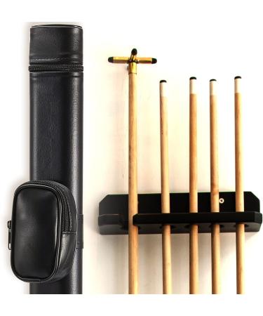Zhanmai 3-Piece Billiard Cue Stick Case Hard Pool Stick Case for Men 32 x 2.8 x 1.9 Inches, Black - Buy Online on GoSupps.com