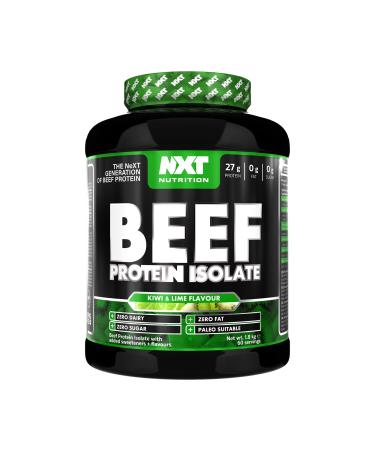 NXT Nutrition Beef Protein Isolate Powder - Protein Powder High in Natural Amino Acids - Paleo Keto Friendly - Dairy and Gluten Free | 1.8kg (Kiwi & Lime) - Buy Online on GoSupps.com