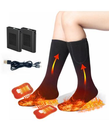 2022 Heated Socks for Men Women, 5V 5000mAh Thermostatic Control Rechargeable Battery Powered Heated Socks Women, Warm Electric Socks for Indoor Outdoor Riding Camping Hiking Hunting Skiing (6-14US)