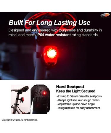 Cygolite Hotshot SL 50 Lumen Bike Tail Light - USB Rechargeable, 6 Modes, Compact Design - Ideal for Busy Roads - Buy Online on GoSupps.com
