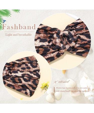 Fashband Boho Headbands Flower Elastic Hair Band Yoga Headwrap Hair Accessories for Women and Girls (Leopard) Animal Print - Buy Online on GoSupps.com