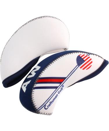 Craftsman Golf US Flag Neoprene Golf Club Head Cover - White & Blue - Buy Online on GoSupps.com