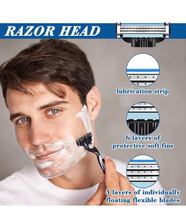 28 PCs Mach3 Razor Blades - Precision Manual Razors for Clean Beard & Leg Hair - Buy Online on GoSupps.com
