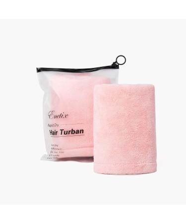 ENETIX Women's Microfiber Hair Towels - Quick-Dry Anti-Frizz Turbans 2 Pack (Pink) - Super Absorbent & Fast Drying 25x70 cm - Buy Online on GoSupps.com