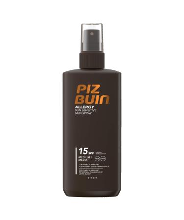 Piz Buin Allergy Sun Sensitive Skin Spray SPF 15 200ml SPF15 200 ml (Pack of 1) - Buy Online on GoSupps.com