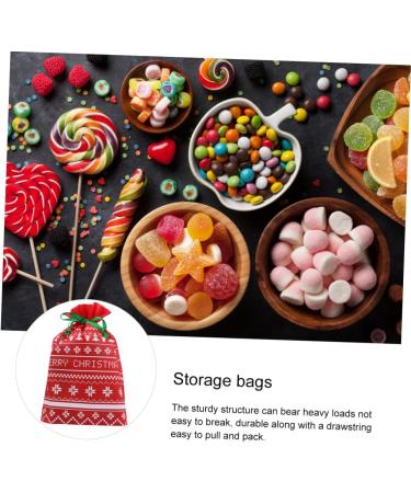 LALAFINA 10pcs Christmas Bouts Candy Bags Men for Christmas Drawstring Bag Christmas Bag Beam Port - Buy Online on GoSupps.com