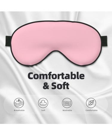 Solid Color Pink Eye Mask - Soft Adjustable Nighttime Comfort for Men & Women - International Shipping - Buy Online on GoSupps.com