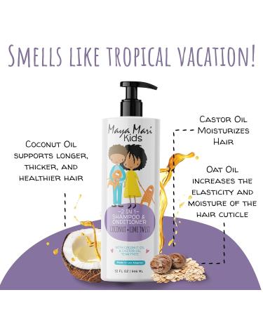 Kids Curly Hair Gift Set | 2-in-1 Shampoo & Conditioner Curl Cream Tear-Free Detangler | Sulfate-Free for Healthy Curls - Buy Online on GoSupps.com