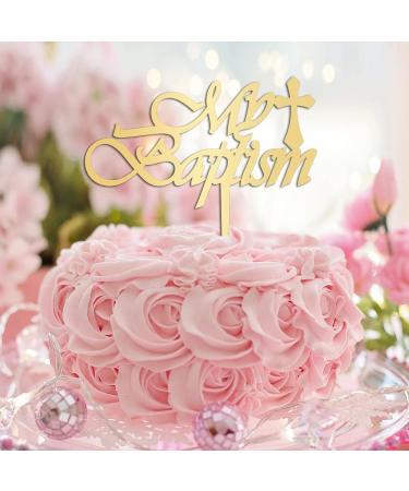 My Baptism Cake Topper Baby Baptism Cake Toppers Baby Baptism Gifts New Baby Pregnancy Announcement Party Supplies For New Mom Custom Gold Style-19 - Buy Online on GoSupps.com