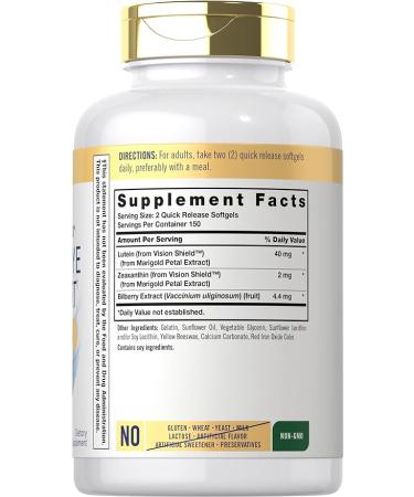 Carlyle Adult Eye Support with Lutein & Zeaxanthin | 300 Capsules | Non-GMO & Gluten Free - Buy Online on GoSupps.com