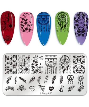 Budoci Nail Stamping Kit - 6-Piece Set with Nail Plates Stamp & Scraper for French Nail Art - Perfect for International Shipping - Buy Online on GoSupps.com