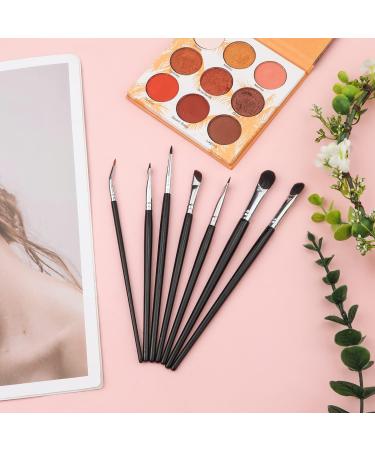 Eyeliner Makeup Brush Set - 7PC Angled Flat & Curved Brushes for Precision Eyeliner & Eyebrows | International Shipping Available - Buy Online on GoSupps.com