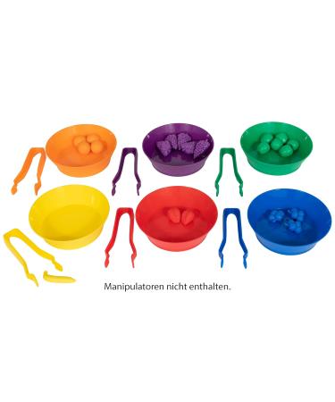 edxeducation Sorting Bowls & Tweezers - Set of 12 - 18M+ - 6 Colours - Counting and Sorting Toy for Toddlers - Early Education and Fine Motor Skills Resource - Buy Online on GoSupps.com