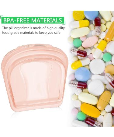 Buy Nuenen 4-Piece Portable Silicone Pill Pouch Set - Reusable Clear Travel Organizer Bags for Easy Medication Storage | International Shipping Available - Buy Online on GoSupps.com