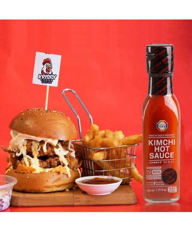Kimchi Hot Sauce Made with real Kimchi and Gochugaru Bright and Spicy Piquant Flavor Preservative Free Multipurpose Great for Pizza and Taco Gift Idea for Hot Sauce Enthusiast 230ml - Buy Online on GoSupps.com