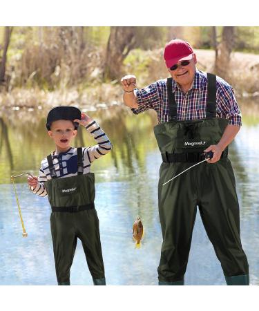 Magreel Child Chest Waders with Boots | Waterproof Nylon/PVC Youth Waders for Fishing & Hunting | Toddler Boys Girls 12/13 Years Old - Buy Online on GoSupps.com