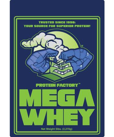 Protein Factory - Mega Whey Plain 25g Protein 70 Servings 6g BCAAs No Artificial Ingredients Sugar Free Mixes Instantly 5 lbs - Buy Online on GoSupps.com