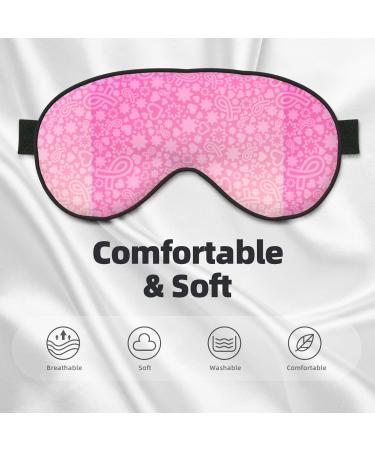 Breast Cancer Awareness Sleep Mask | Pink Ribbons Double-Sided Eye Mask - Soft Adjustable & Perfect for Sleep | Reduce Eye Edema - Buy Online on GoSupps.com