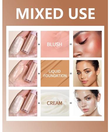 Shimmer Liquid Highlighter Beauty Wand - Waterproof Glowing Illuminator Makeup Stick for Face & Body - 01 Moonlight - Buy Online on GoSupps.com