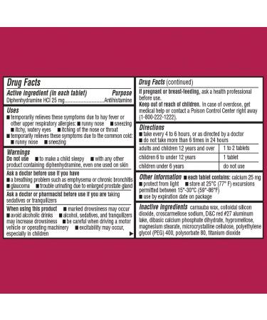 Member's Mark Diphenhydramine HCl 25mg Antihistamine Allergy Relief - 600 Tablets - Buy Online on GoSupps.com