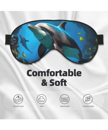 3D Underwater World Fish Dolphin Sleep Mask - Adjustable Breathable & Stylish Eye Mask for Ultimate Comfort - Buy Online on GoSupps.com