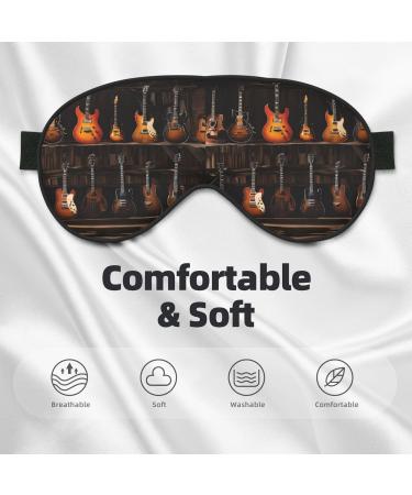 Buy Reusable Sleep Mask Eye for Women & Men | Soft Blackout Eye Covers for Better Sleep Travel & Gifts - Guitars - Buy Online on GoSupps.com