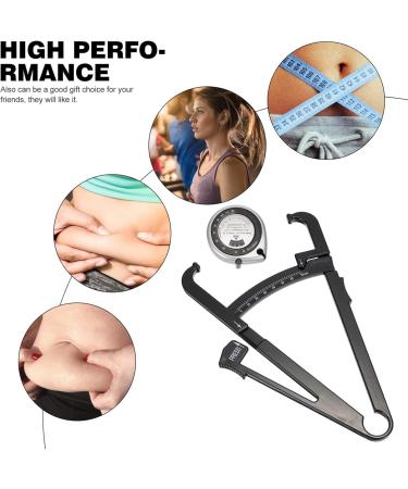Hemoton Body Fat Calipers with Measuring Tape Precision Skin Fold Caliper for Men & Women | Weight Control Device (2 Pieces) - Buy Online on GoSupps.com