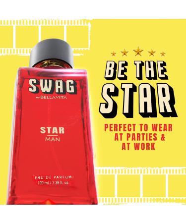 Luxury Men Swag Star Eau De Parfum Liquid Perfume With Bergamot Tonka Jasmine & Lily|Woody & Musky Premium Long Lasting Fragrance Scent 100Ml (3.38 fl.oz) - Buy Online on GoSupps.com
