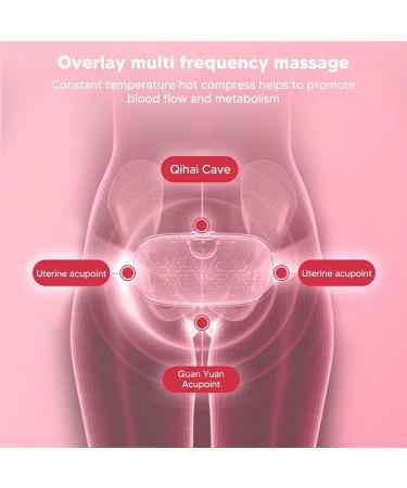 Portable Heating Pad & Electric Waist Belt - USB Vibration Hot Compress & Acupressure Massage in Pink | International Shipping - Buy Online on GoSupps.com