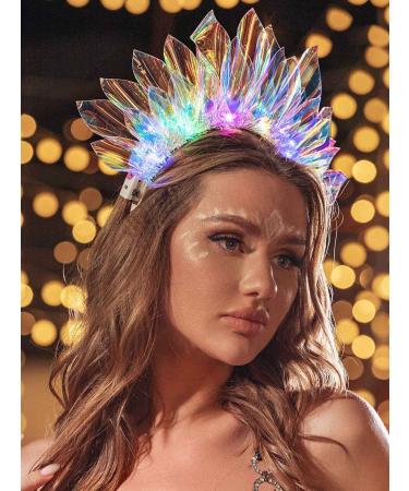 EARENT Light Up Headband | LED Glow Hair Hoop for Women and Girls - Perfect for Rave, Nightclub, Costume Party - Buy Online on GoSupps.com