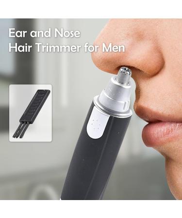 Mens Nose Hair Trimmer Eyebrow Remover Facial Cutter Battery Operated Electric Ear Removal Cutter Grooming Kit for Men Women - Buy Online on GoSupps.com