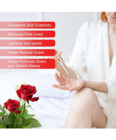 Vitamin E Oil - Rose Face & Body Oil for Dry Skin Wrinkle Reduction Scars Stretch Marks | Gentle Formula - 2.02 Oz - Buy Online on GoSupps.com