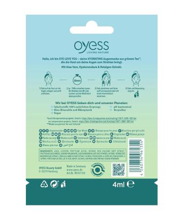 OYESS Loving Nature Eye Mask | Hydrating & Rejuvenating Eye Care | International Shipping - Buy Online on GoSupps.com