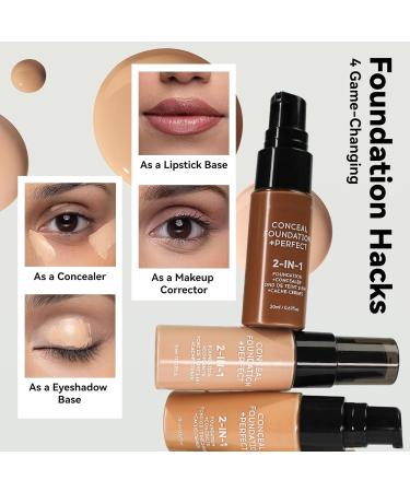  PCC PTYXIS 2-in-1 concealer and foundation perfect coverage oil-controlled makeup waterproof sweat-resistant available in 6 colors (#3 20 ml) - Buy Online on GoSupps.com
