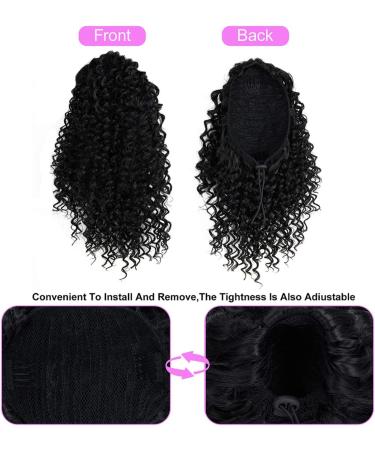 10 Inch Kinky Curly Drawstring Afro Ponytail Extension for Black Women - Buy Online on GoSupps.com