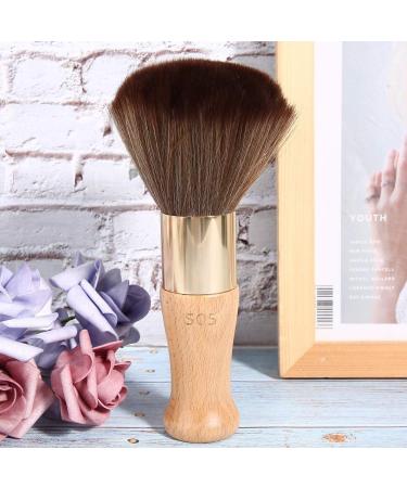 Neck Duster Brush Hair Cutting Neck Duster Brush Barber and Salon Brush to Remove Loose Hair From Neckline and Ears After Haircut Stand Up Base (Original Wood Color) - Buy Online on GoSupps.com