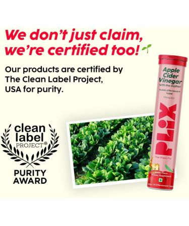 PLIX Apple Cider Vinegar with Mother 30 Effervescent Tablets | 700 mg ACV Supplements for Weight Management Support | No Added Sugar Non-GMO & Gluten-Free -Pack of 2 30 Tablets (Pack of 2) - Buy Online on GoSupps.com