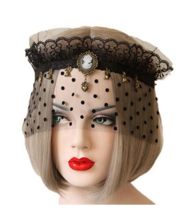 Xiang Ru Sexy Gothic Lace Eye Mask for Women Black