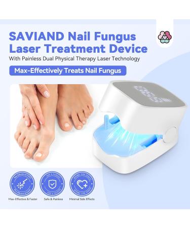 SAVILAND Nail Fungus Cleaning Device Faster: Max-Effective 905nm Infrared Light 470nm Blue Light Defeat Fungi Nail Fingernail Fungus Toenail Fungus Safer Painless Rechargeable Fungi Cure Home Use - Buy Online on GoSupps.com
