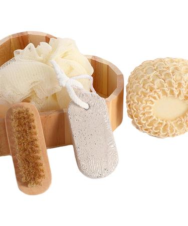 Amagogo 5X Bath Set with Accessories Shower Sponge in Heart Wooden Box Soft Exfoliating Bath Sponge for Skin Exfoliating Women Man - Buy Online on GoSupps.com