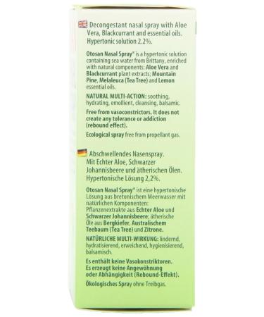 Otosan Nasal 30ml Spray: Natural Relief for Nasal Congestion | Otosan Ear - Buy Online on GoSupps.com