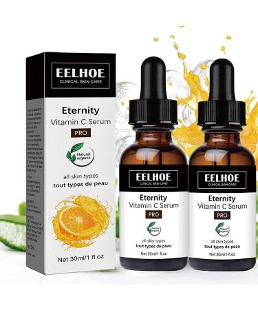 Eelhoe Eternity Vitamin C Serum  Eelhoe Melanin Correcting Facial Serum  Eelhoe Collagen Boost Anti Aging Vitamin C Serum  Vitamin C Serum for Face with Hyaluronic Acid(2 PCS)