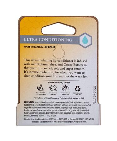 Burt's Bees Ultra Conditioning Lip Balm with Kokum Butter 0.15 oz (Pack of 4) - Hydrating Lip Care Set - Buy Online on GoSupps.com